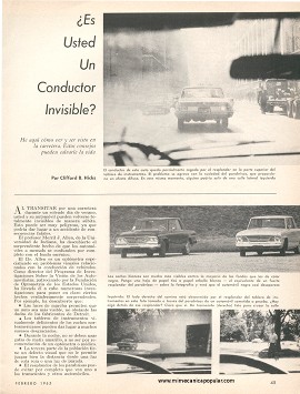 ¿Es Usted Un Conductor Invisible? - Febrero 1965