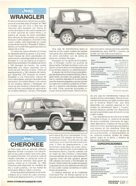 Jeep Wrangler - Jeep Cherokee -Abril 1993