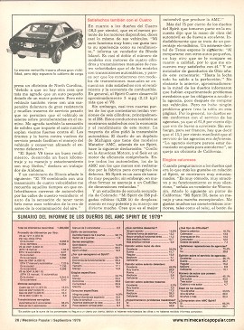 Informe de los dueños: AMC Spirit - Septiembre 1979