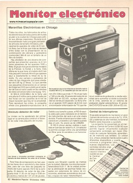 Monitor electrónico - Diciembre 1985