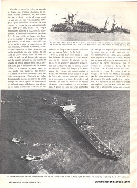 Los Pequeños Botes que Salvan los Grandes Barcos - Marzo 1973