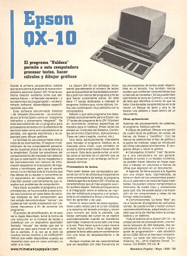 Computadora Epson QX-10 - Mayo 1985