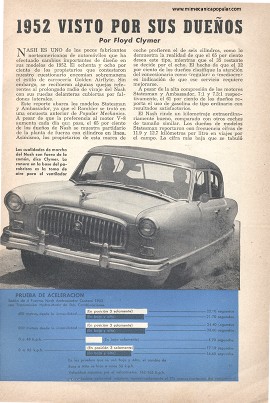 El Nash 1952 Visto por sus Dueños - Noviembre 1952