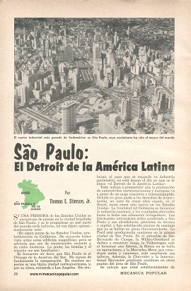 São Paulo -El Detroit de la América Latina - Marzo 1960