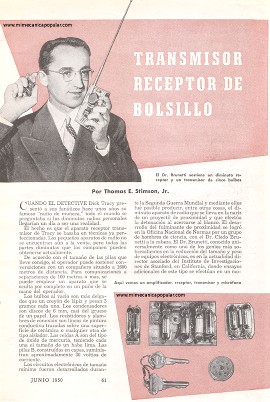 Transmisor Receptor de Bolsillo - Junio 1950