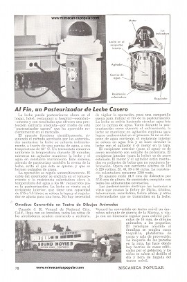 Pasteurizador de Leche Casero - Julio 1948