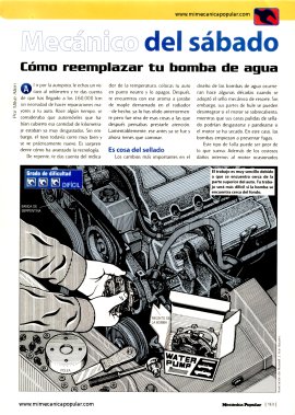 Mecánico del sábado - Cómo reemplazar tu bomba de agua - Agosto 2000