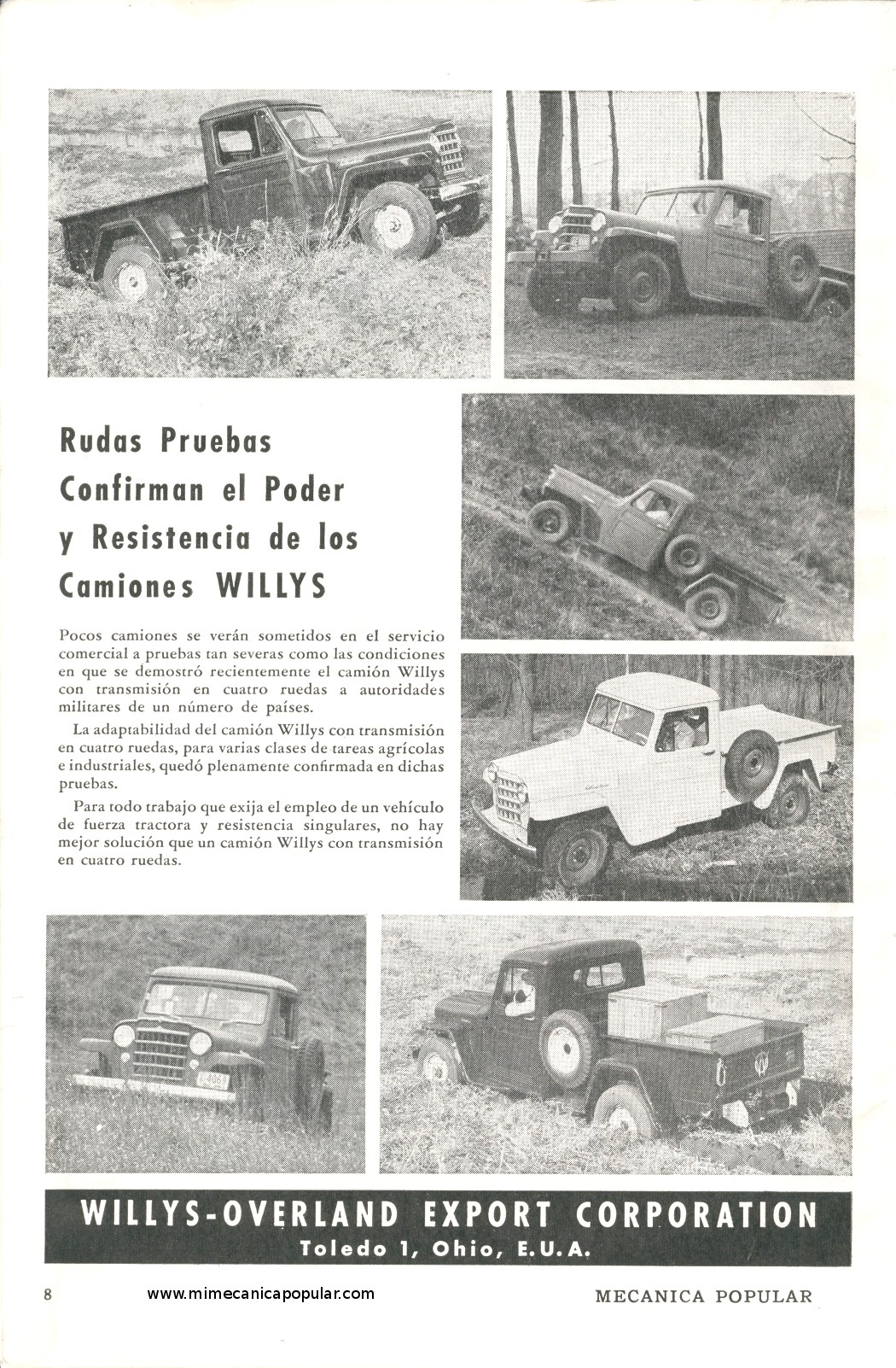 Publicidad - Camiones Willys - Noviembre 1951