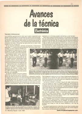 Avances... ...de la técnica - Junio 1983