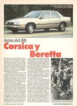 Chevrolet Corsica y Beretta - Marzo 1987