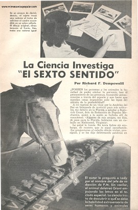 La Ciencia Investiga El Sexto Sentido - Mayo 1952