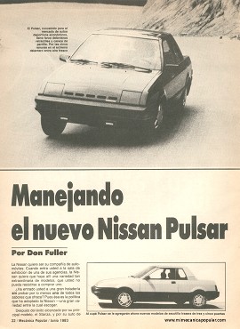 Manejando el Nissan Pulsar - Junio 1983