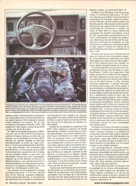 Modelos Ford y lo que hay bajo sus capós - Diciembre 1983