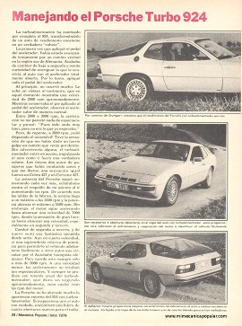 Manejando el Porsche Turbo 924 - Julio 1979