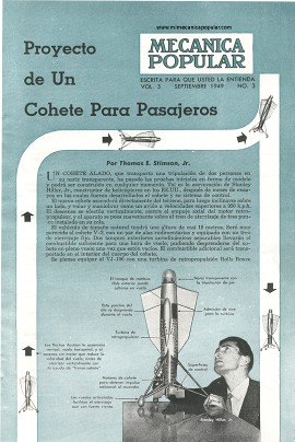 Proyecto de Un Cohete Para Pasajeros - Septiembre 1949
