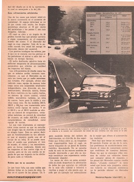 El nuevo Mercedes mediano - Abril 1977