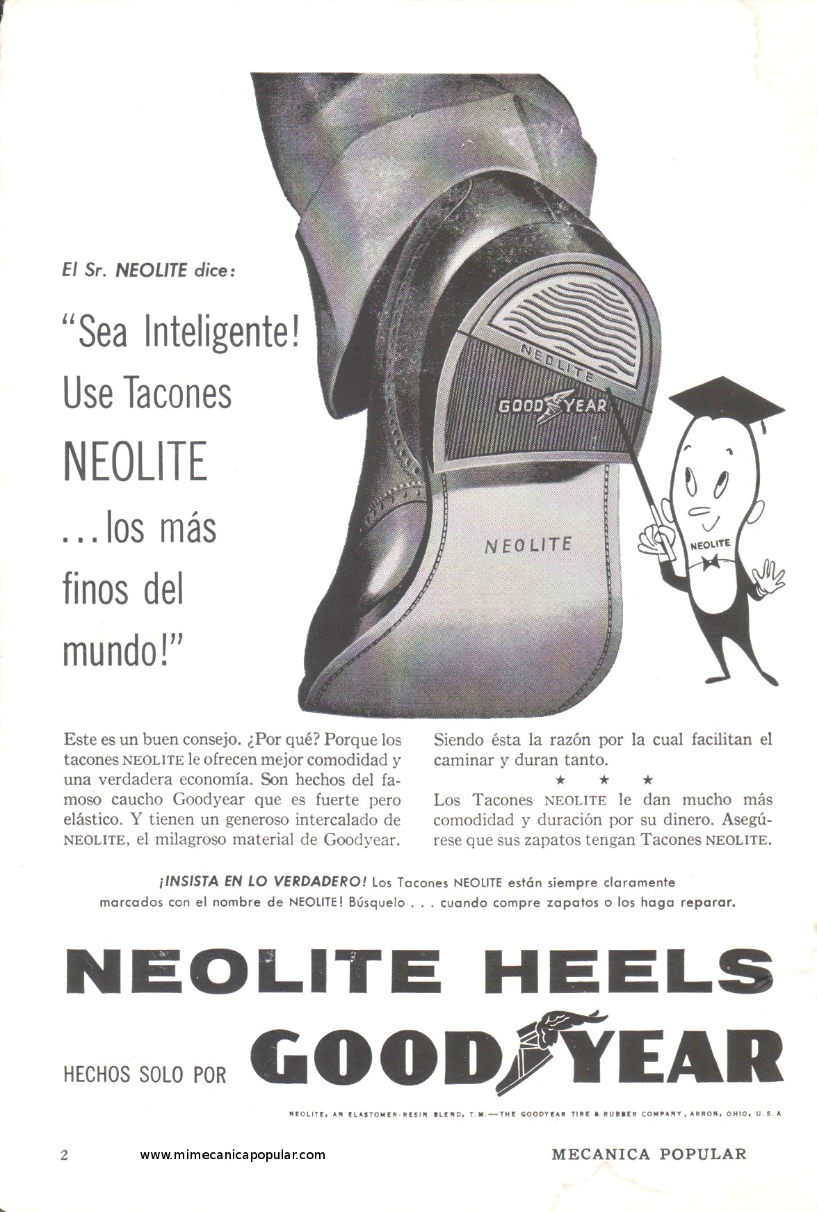 Publicidad - Tacones Neolite Goodyear - Octubre 1958