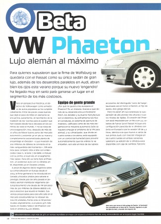 VW Phaeton - Agosto 2004