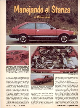 Manejando el Nissan Stanza - Abril 1982