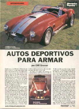 Autos Deportivos para Armar - Mayo 1991
