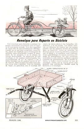 Remolque para Reparto en Bicicleta - Marzo 1948