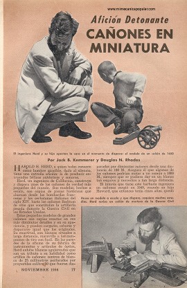 Afición Detonante Cañones en Miniatura - Noviembre 1954