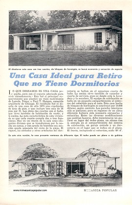 Una Casa Ideal Para Retiro Que no Tiene Dormitorios - Diciembre 1955
