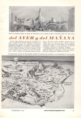 Tierra de Maravillas del Ayer y del Mañana -Disneylandia- Febrero 1955