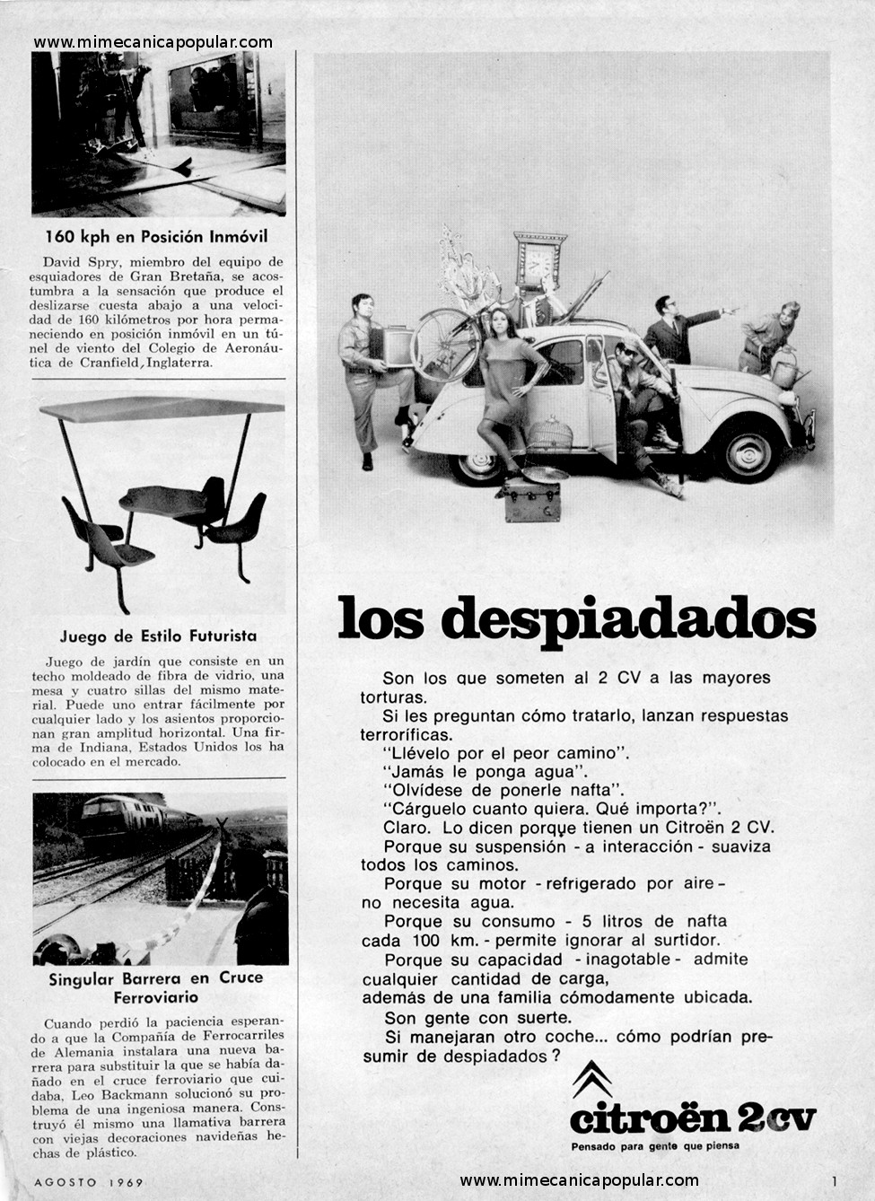 Publicidad - Citroën 2CV - Agosto 1969