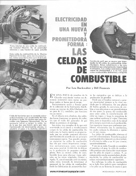 Electricidad en una nueva y prometedora forma: Celdas de Combustible - Julio 1963