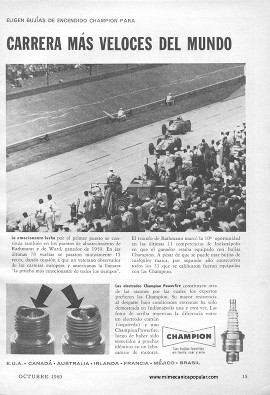 Publicidad - Bujías Champion - Octubre 1960