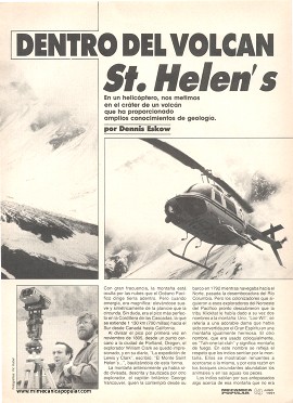 Dentro del Volcán St- Helen's - Junio 1991