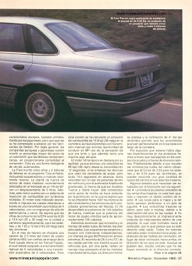 Ford: modelos 1986 - Diciembre 1985