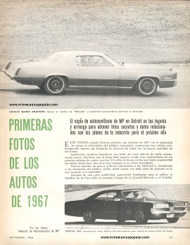 Primeras fotos de los autos de 1967 - Septiembre 1966