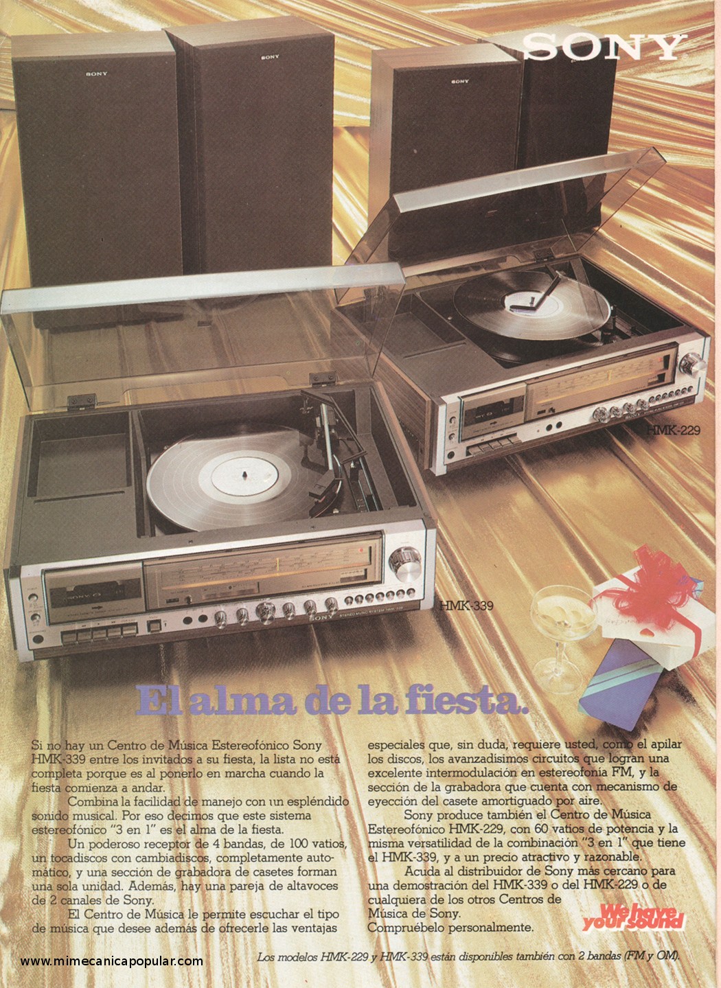 Publicidad - Centro de Música Sony - Junio 1979