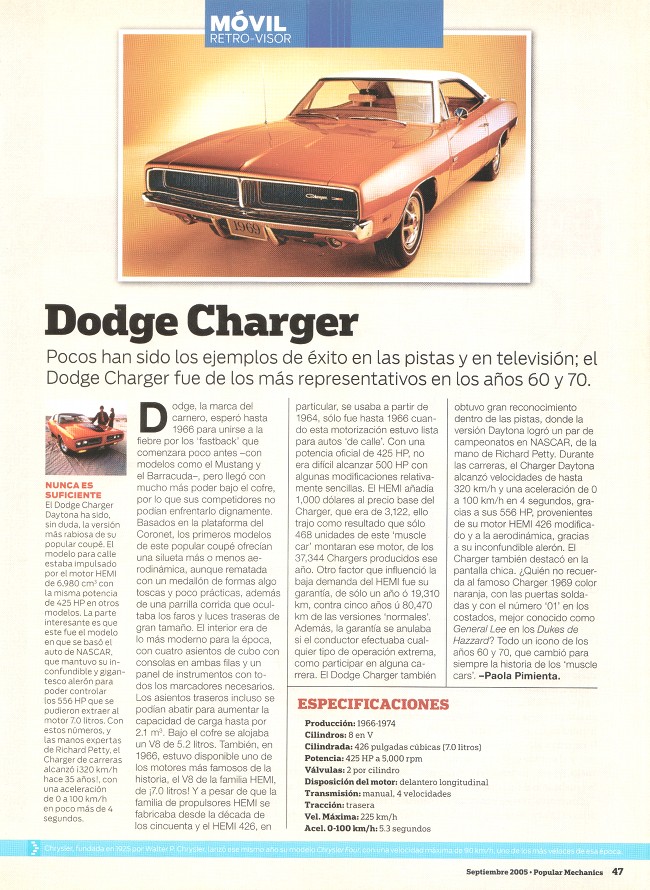 Dodge Charger - Septiembre 2005