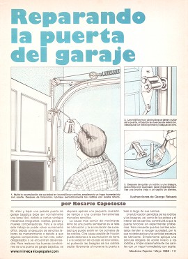 Reparando la puerta del garaje - Mayo 1988