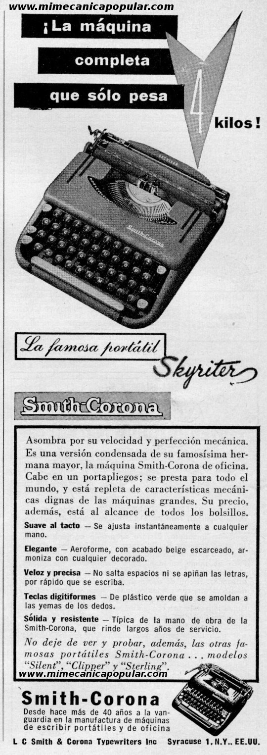 Publicidad - Smith Corona - Marzo 1953