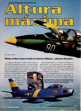 Altura máxima - Pilotos civiles en aviones militares - Marzo 1998