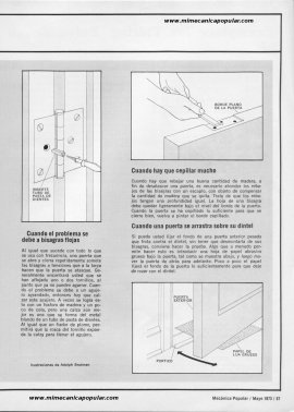 Aprenda a Reparar Puertas - Mayo 1973