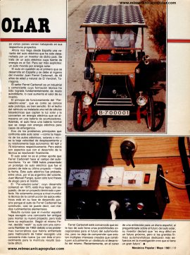 Auto Eléctrico Solar - Mayo 1981