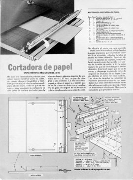 Cortadora de papel - Septiembre 1979