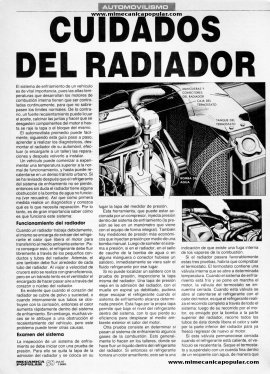 Cuidados del Radiador - Julio 1990