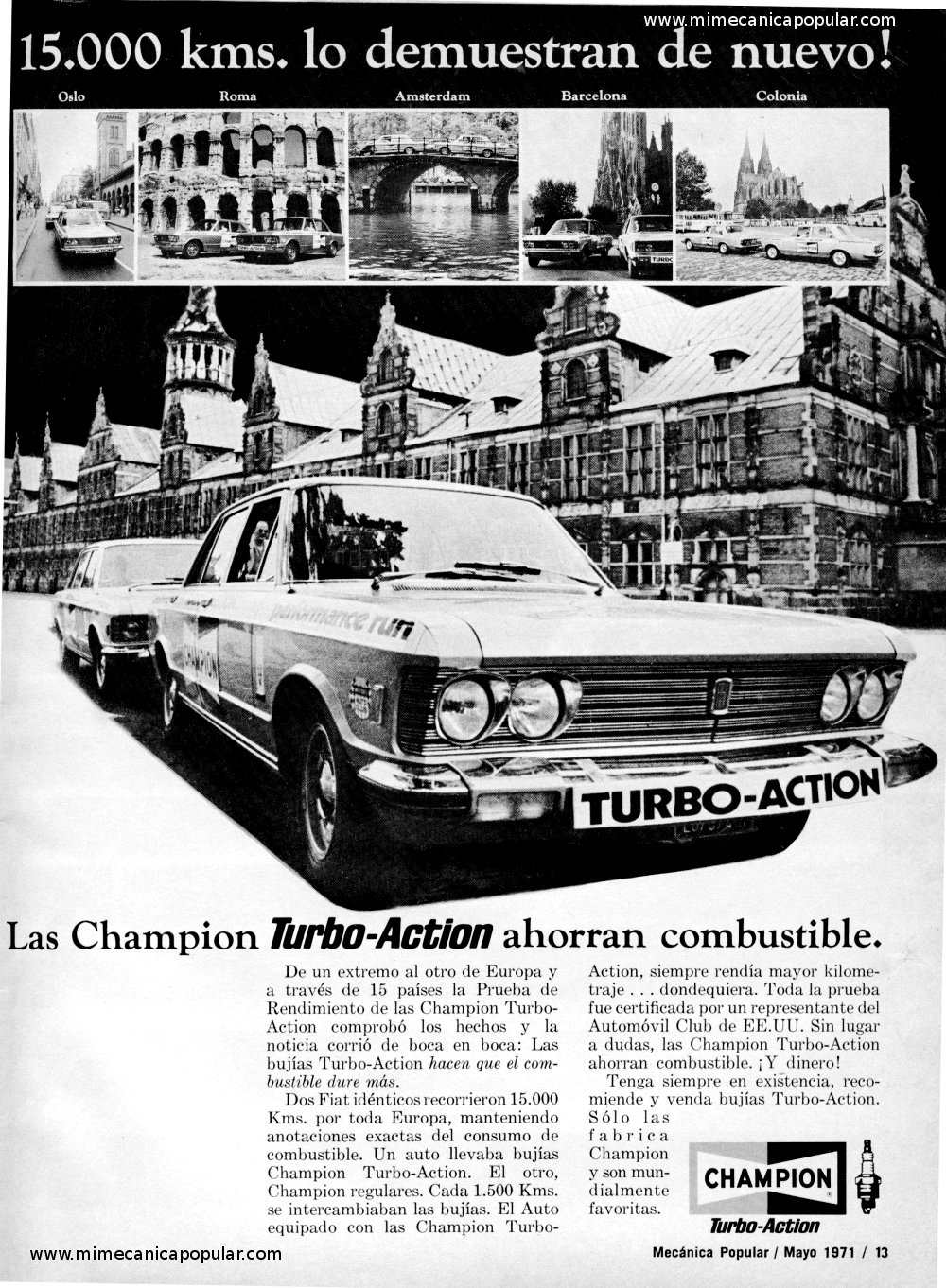 Publicidad - Bujías Champion - Mayo 1971