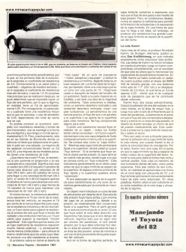 En busca del auto perfecto -Diciembre 1981