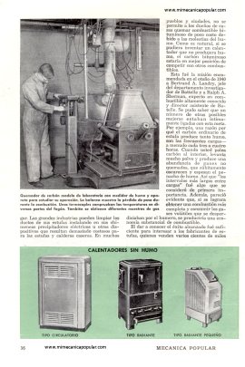 Estufas que Eliminan su Propio Humo - Enero 1950