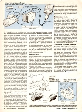 Qué hacer cuando el motor no arranca -Febrero 1988