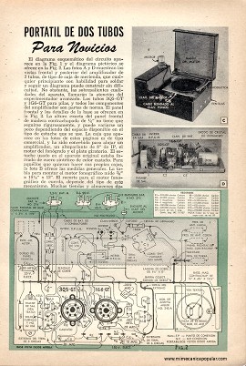 Amplificador de Audio Portátil de Dos Tubos -Septiembre 1953