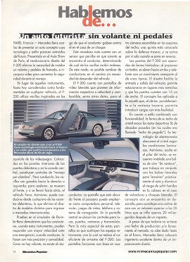 Un auto futurista sin volante ni pedales - Diciembre 1996