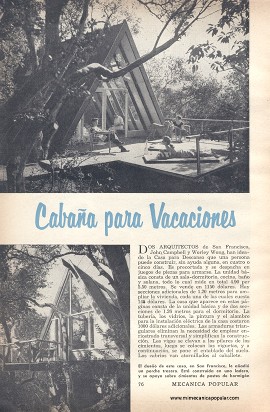 Cabaña para Vacaciones - Febrero 1956